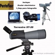 Kit Oferta: Telescopio terrestre Pentaflex ST20 + Ocular electrónico TEM1300