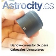 Barlow corrector 3x para cabezales binoculares