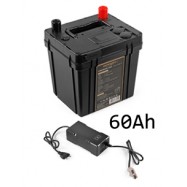Kit batería LiFePO4 y cargador de 12V 60Ah