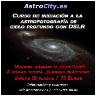 IV Convocatoria curso "Iniciación a la astrofotografía de cielo profundo con DSLR"